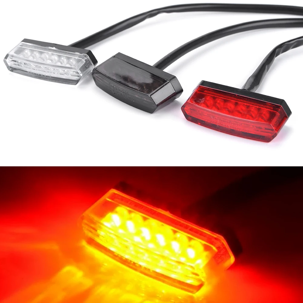 12V мотоцикл задний стоп сигнал светодиодный светильник лампы для мотоциклов с