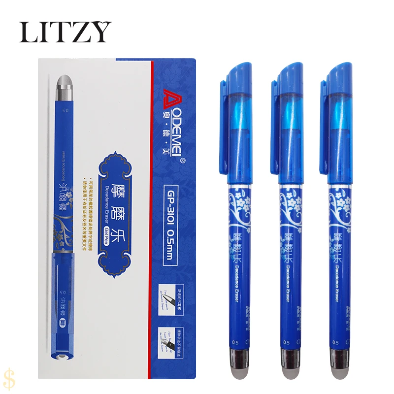 

3/6 Pcs/Set Erasable Pen Refill Rod 0.5mmBlue/Black/Ink Magic Gel Pen for School Office Writing Supplies Kawaii Stationery Gift