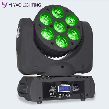 

7x12w RGBW LED Beam Lamp Moving Head Light DJ Show Stage Lighting