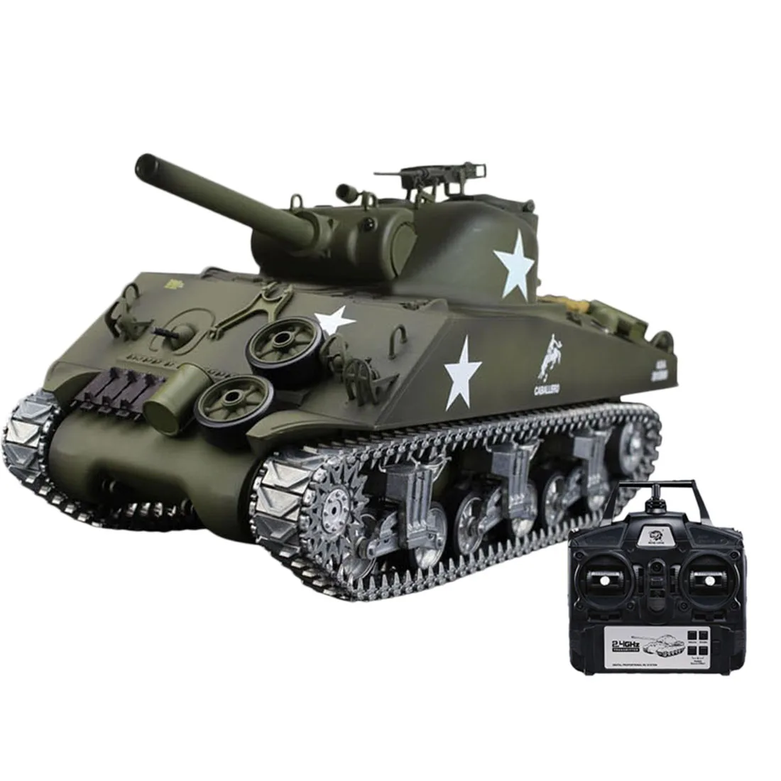 1:16 Simulated Tank 2.4G Remote Control Model Military Tank With Sound Smoke Shooting Effect - Metal Ultimate Edition