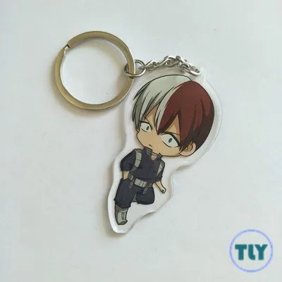 7 Аниме My Hero Academy брелок Midoriya izku Bakugou Katsuki Todoroki Shoto Милый Забавный мультяшный акриловый брелок Подвеска ювелирные изделия - Цвет: 7