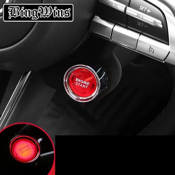 

Car styling For Mazda 3 Axela 2020 Refit the one button start luminous button of steering wheel
