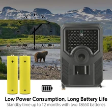 Наружная камера для слежения за дикой природой, 1080 P, камера для охоты и игр, скаутская камера, PIR сенсор, 65 футов, инфракрасное ночное видение, IP56, водонепроницаемая