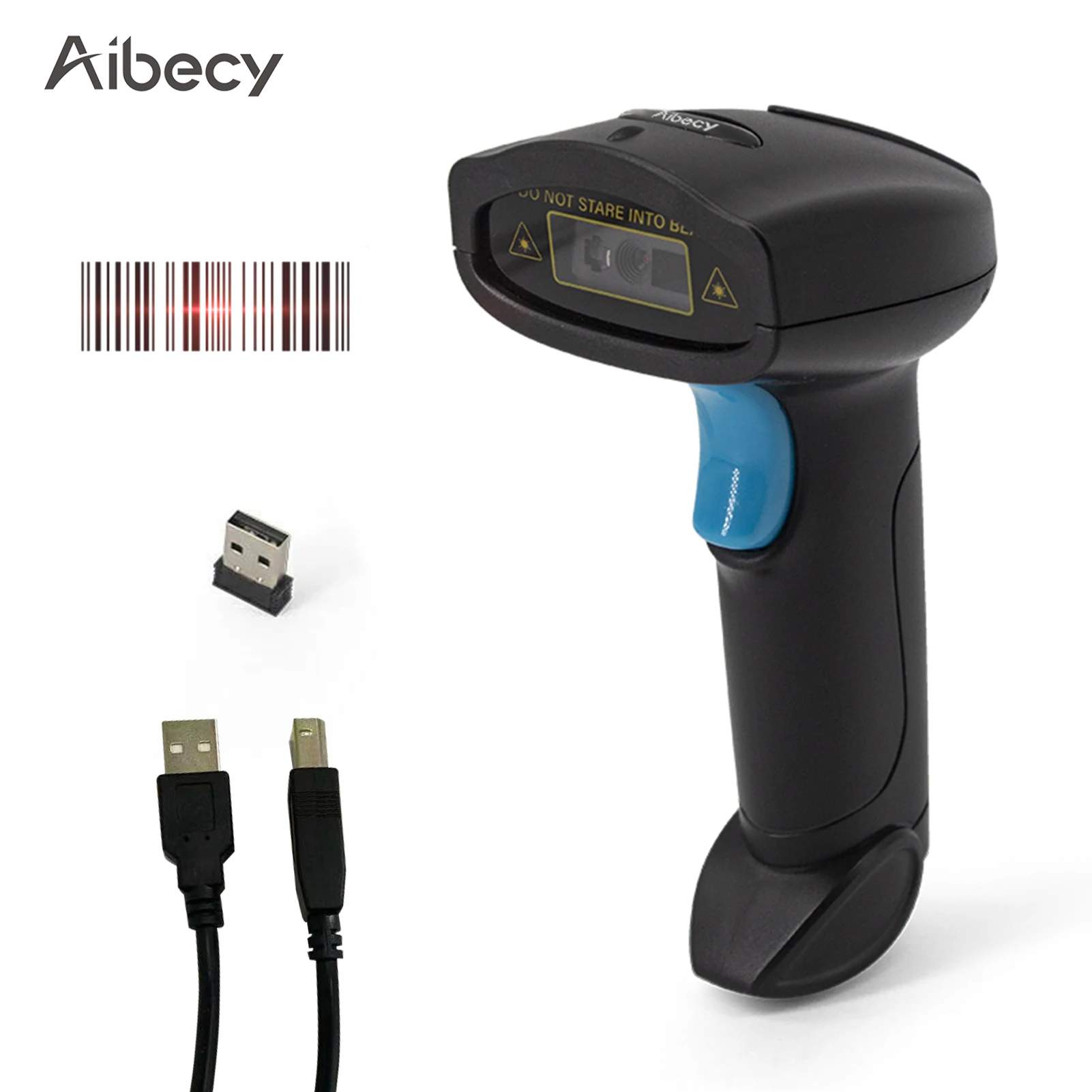 Сканер штрих-кода Aibecy 1D 2D Ручной беспроводной считыватель ручной