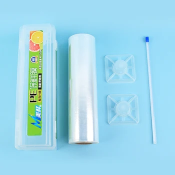 

2020New Plastic Food Wrap Cutter Dispenser Wrap Dispenser Kitchen Cling Preservative Film Cutter Storage Kitchen Accessories