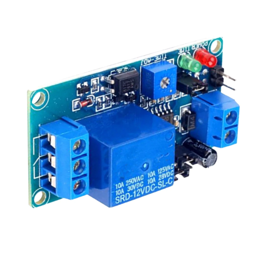 12V Power Supply Adjustable Delay Timer Trigger Relay Time Delay Circuit Module for PLC Industrial Control