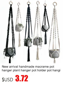 Handmade macrame plant hanger plant  holder pot hanger pot tray for wall decoration balcony flower pot  hanger