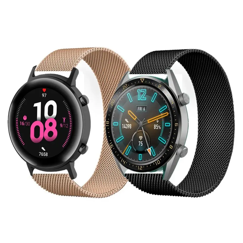 Ремешок Миланская петля для Huawei Watch GT 2 46 мм/42 мм Pro/Honor GS Pro/ES магнитный браслет