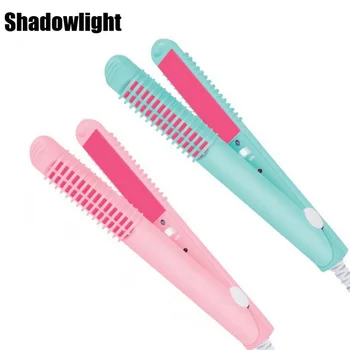 

New 100~240V Pink&Blue Ceramic Electronic Curling&Straightening Hair Straighteners Hair Styling Tool