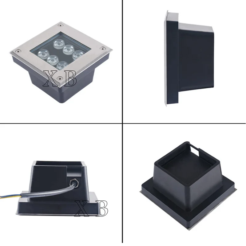 LED Outdoor Floor Light Underground Lights 1W 3W 4W 5W 6W Waterproof IP67 Square Led Buried Lamps Garden Light AC85-265V DC12V