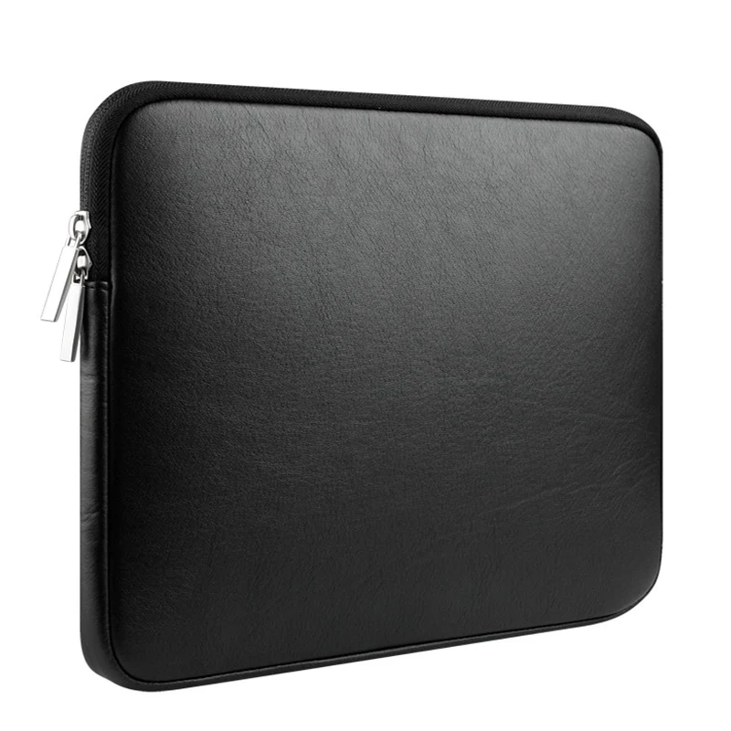 Водонепроницаемый из искусственной кожи сумка для ноутбука чехол для ноутбука Macbook A1706 1708 Mac Book Pro 13,3 15,4 Air 13,3 противоударный, возрастом 11, 12, 13, 15 ''для Xiaomi - Цвет: Black