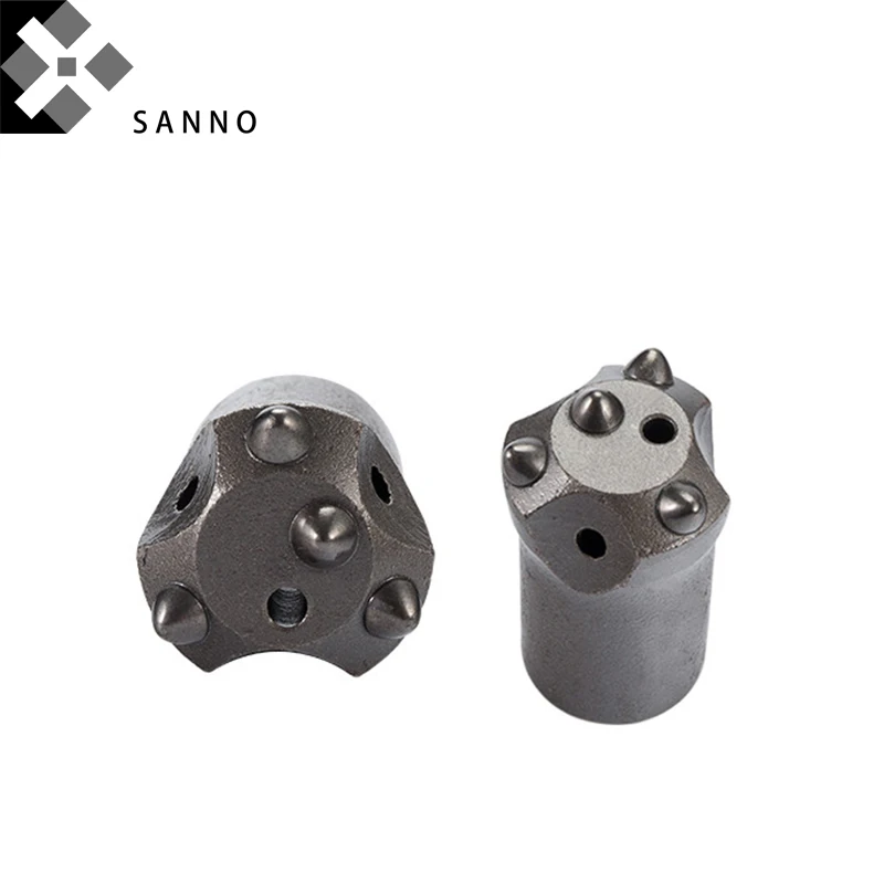 3pcs  4 Teeth taper button bits, mining drill bits for rock drilling and mining 30mm -42mm hard spherical cemented (5)