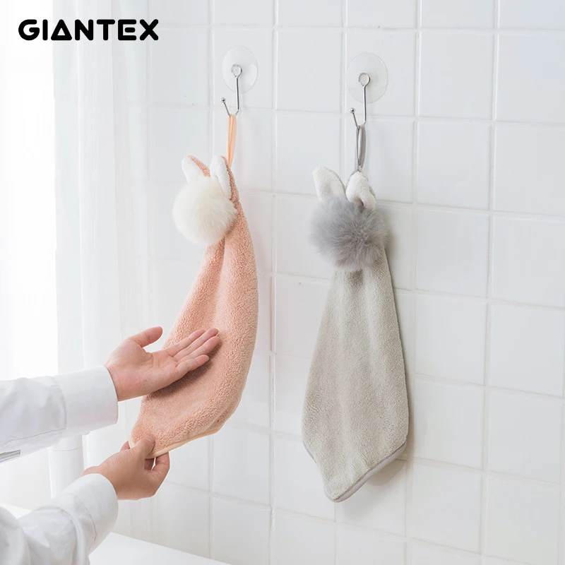 GIANTEX милое супер мягкое впитывающее полотенце из микрофибры для рук подвесное