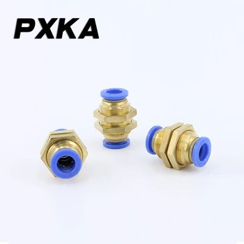 

Free shipping 2PCS Diaphragm straight-through two-way through-plate thread PM-4/6/8/10/12mm quick-acting pneumatic butt joint