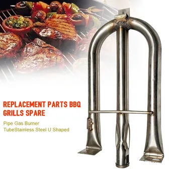 

Camping Kitchen Stainless Steel Durable Replacement Parts Practical U Shaped Pipe Gas Burner Tube Easy Install Spare BBQ Grills