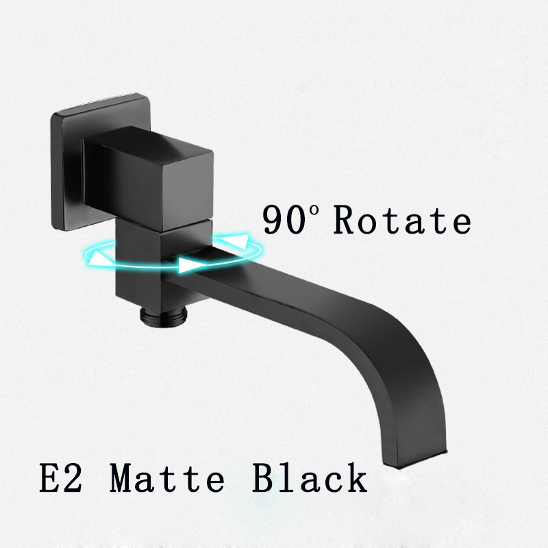 Matte Black Or Chrome Solid Bass Outlet Wall Mounted Shower Spout Bath Tub Shower Mixer Faucet Spout Filler 180 degree Folding