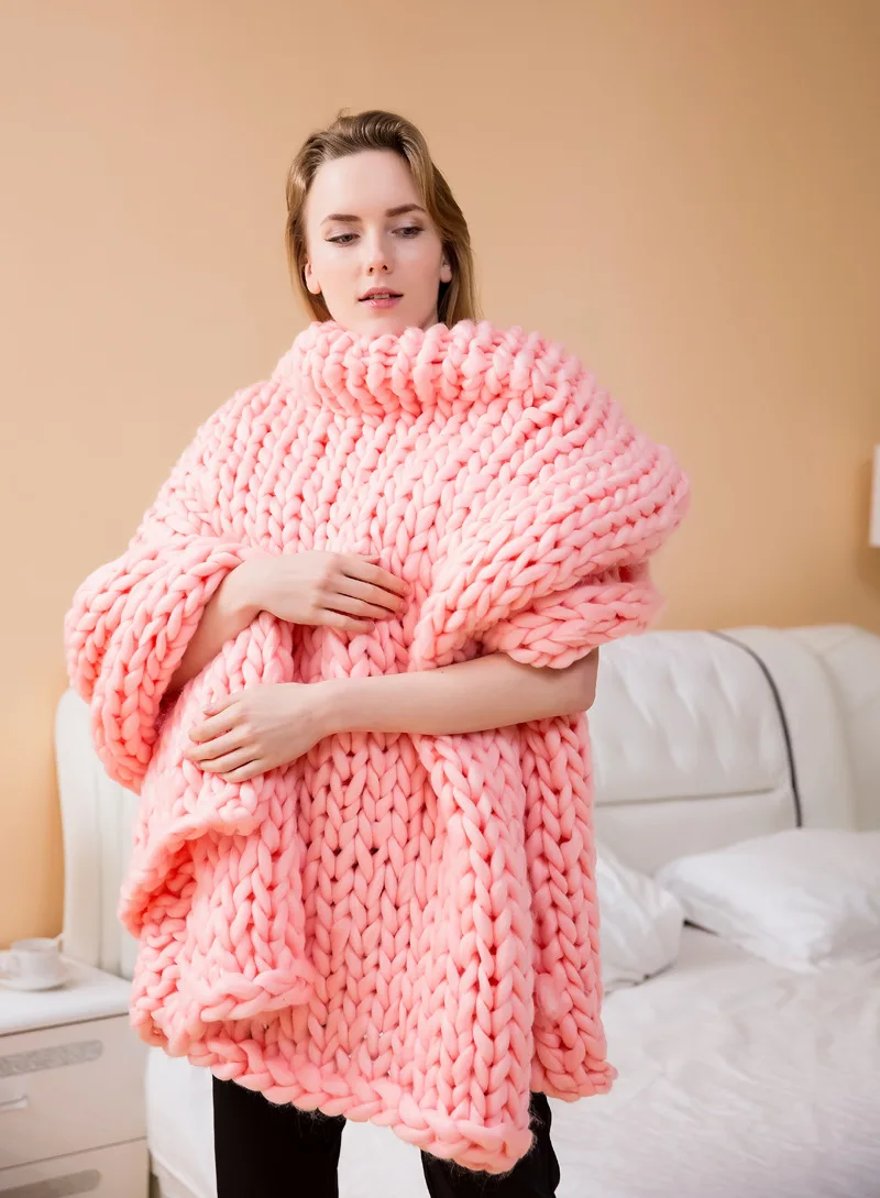 Флисовое одеяло s и броски толстой шерсти ручной работы одеяло шерстяное одеяло диван исландское одеяло Скандинавское одеяло реквизит для фотосессии