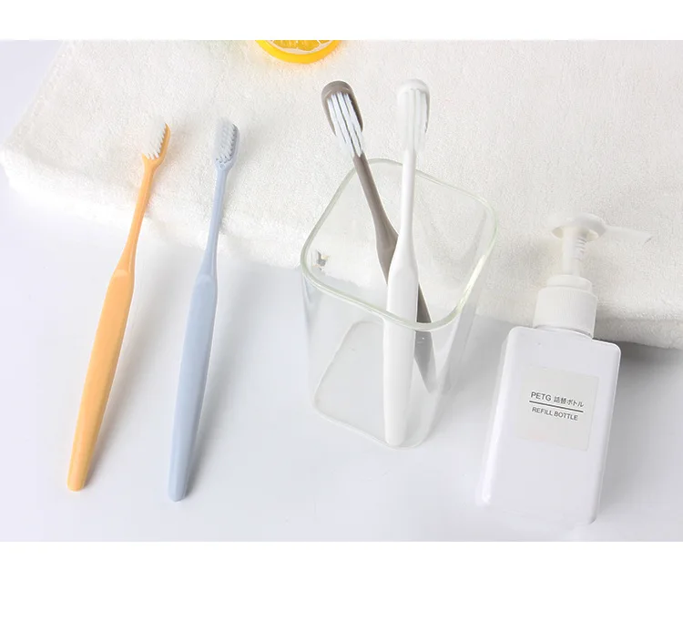 Зубная щетка MUJI-style в японском стиле для взрослых онлайн знаменитостей Wechat деловой стиль знаменитостей Macaroon цвет бамбуковый уголь мягкий