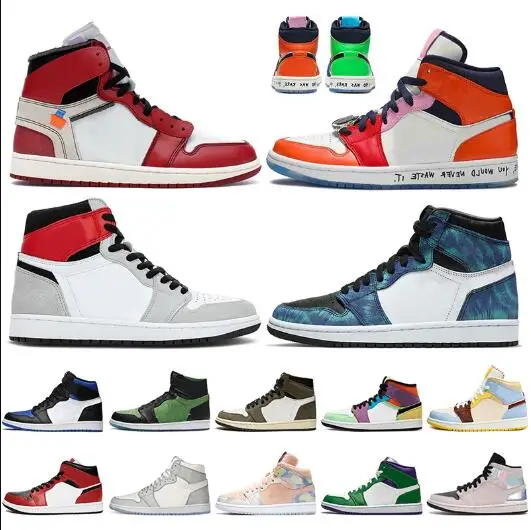 

2020 Air Cushion Off OW White x Men Air 1 High OG Chicago 1s Women Basketball Shoes Sports Retro 1 Best Quality Sneakers