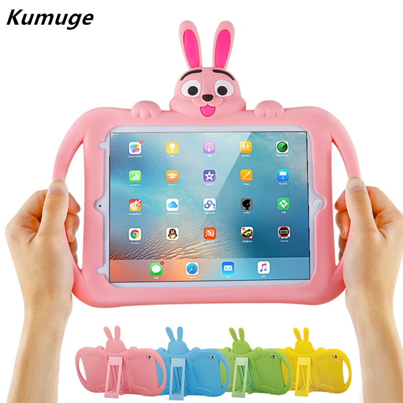 

Shockproof Case for iPad 10.2 2019 Case Cute Rabbit EVA Silicone Shockproof Kids Children Stand Cover for iPad 7th Generation