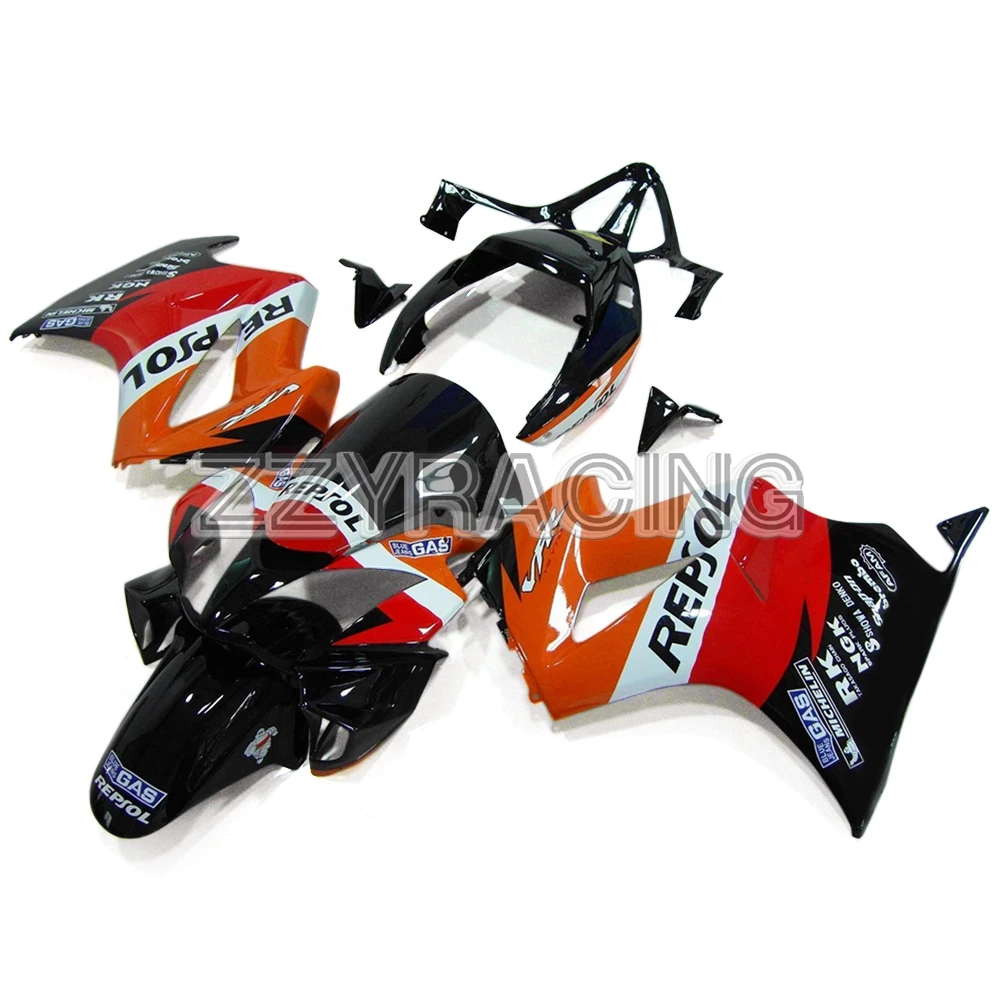 

Complete Fairings Kits for Honda VFR800 2002 - 2012 VFR800 02 03 04 05 06 07 08 09 10 11 12 ABS Plastic Bodywork Orange Repsol
