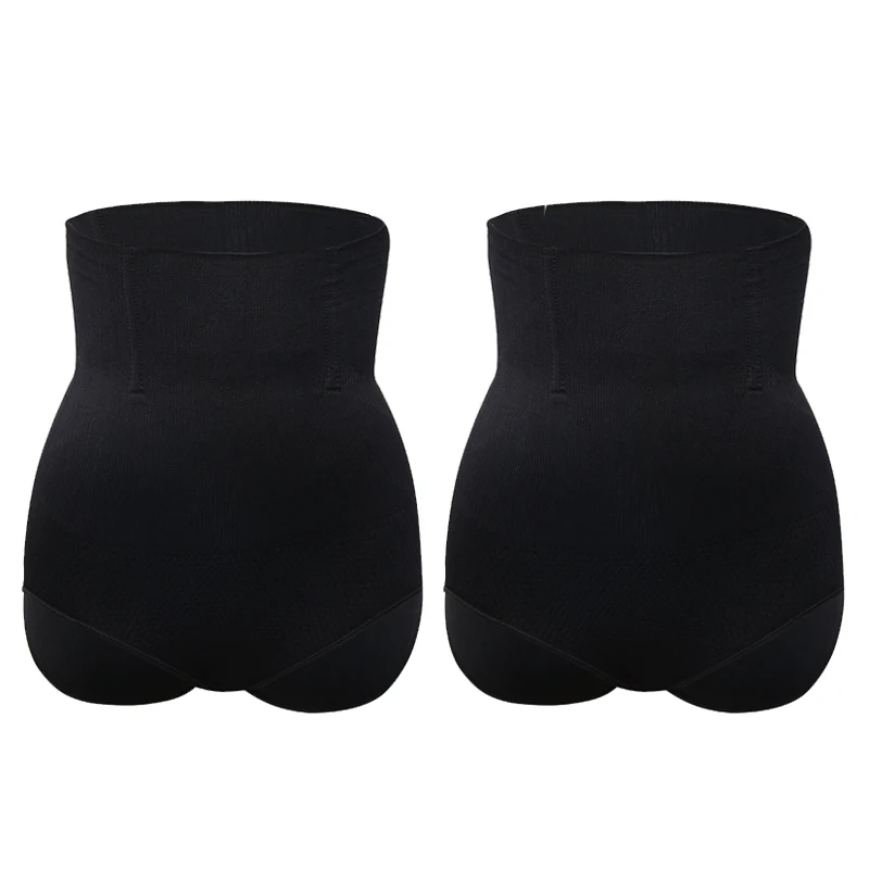 2pcs Black VASLANDA женское корректирующее белье с высокой талией корсаж и трусики Корректор тела пояс Faja контроль животика белье для похудения и коррекции фигуры Нижнее белье - Цвет: 2pcs Black