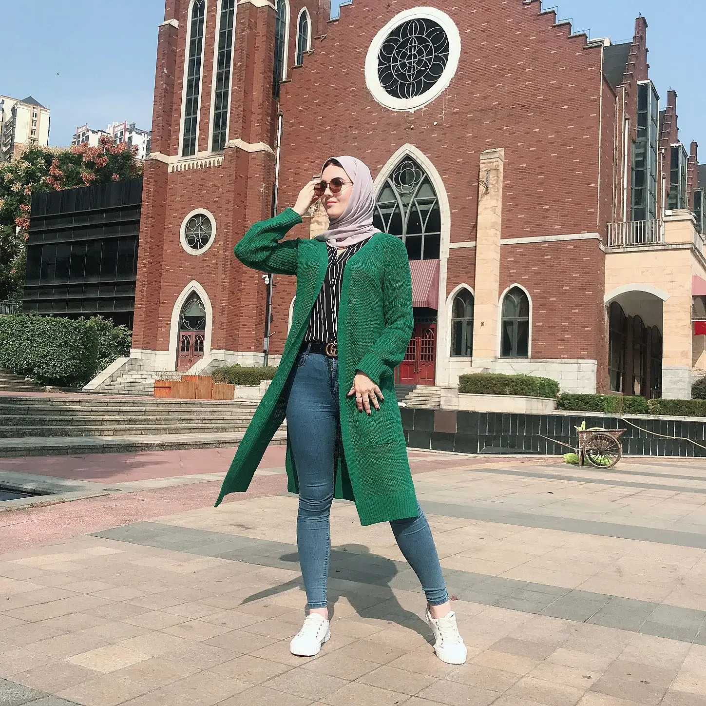 Winter Muslim Knitted Sweater Abaya Full Dress Cardigan Kimono Long Robe Gowns Jubah Middle East Ramadan Arab Islamic Clothing