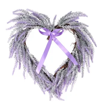 

1pc Garland Heartshape Durable Practical Romantic Smart Garland Door Wreath for Door Window