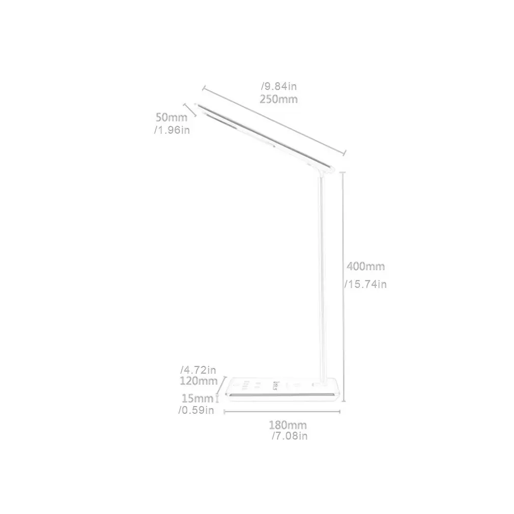 Ominilight LED Desk Dimmable Desk Lamp with USB Charging Port Folding Reading Lamp Touch Control for Office Bedroom College