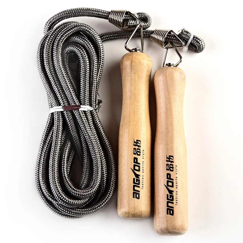Professional Skipping Jump Rope Crossfit and Sports Fitness Fast Cotton rope with wooden handle 2.8 Meters Gym | Спорт и развлечения