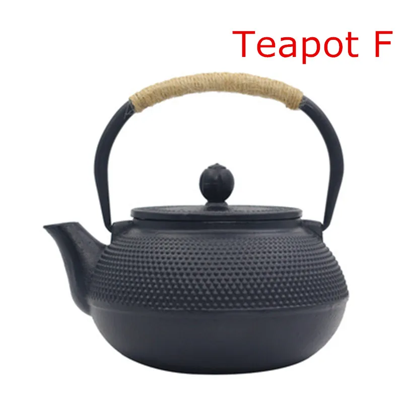 Новинка, набор из 7 чугунных чайников, японский чайник, чайник с эмалью, 900 мл, кунг-фу, заварки, металлические сетчатые фильтры, инструменты для приготовления пищи - Цвет: Teapot F