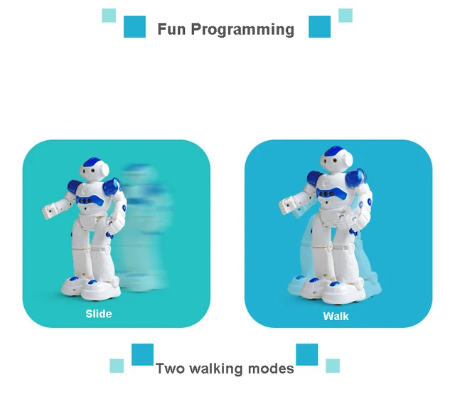 2 Colors Kids Funny RC Smart Robot Toy Remote Control Interactive Walking Dancing Singing Dancing RC Robot For Children Gift Toy 6