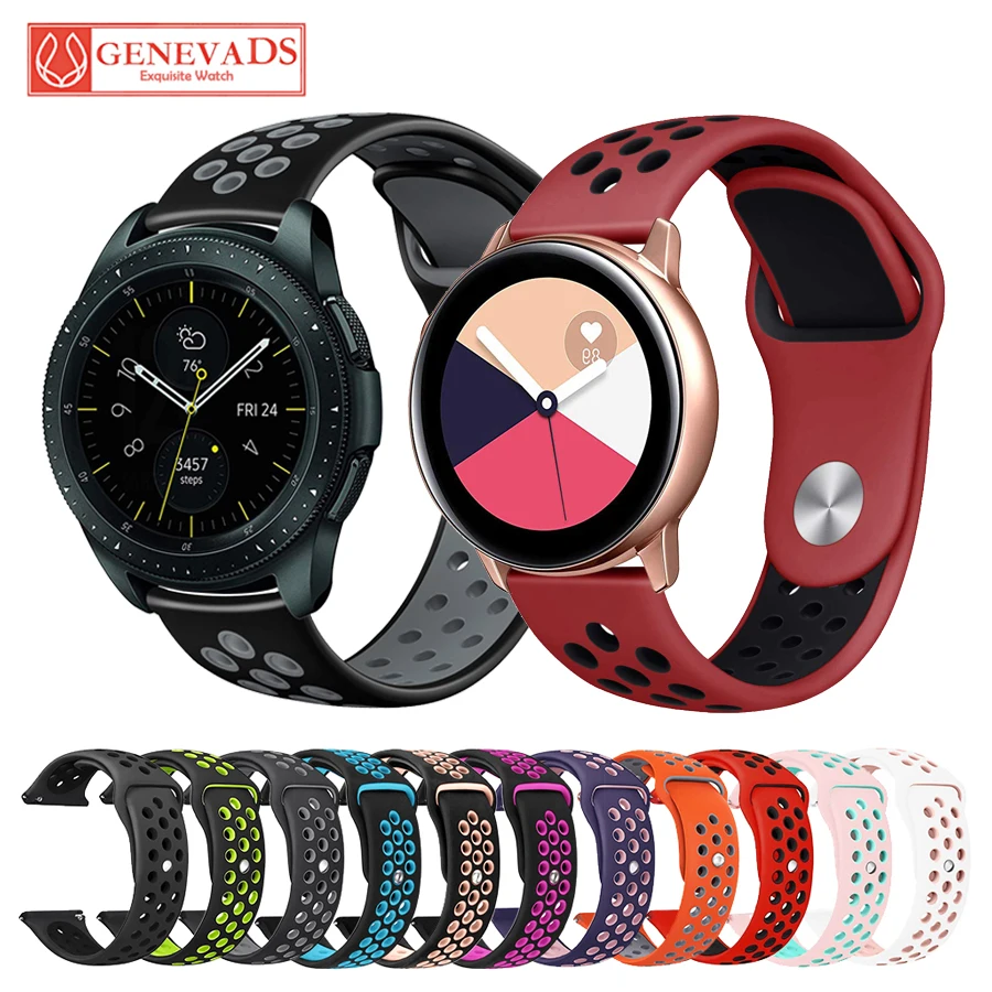

Samsung Galaxy Watch 42mm Active Two-color 20mm Watch Band Strap Huami Meter Youth Version Bip Wristband Suunto