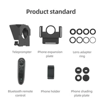 تلي برومبتر أوتوكيو Pronstoor Teleprompter محمول يعمل مع الهاتف أو كاميرات DSLR مع جهاز تحكم - Image 3