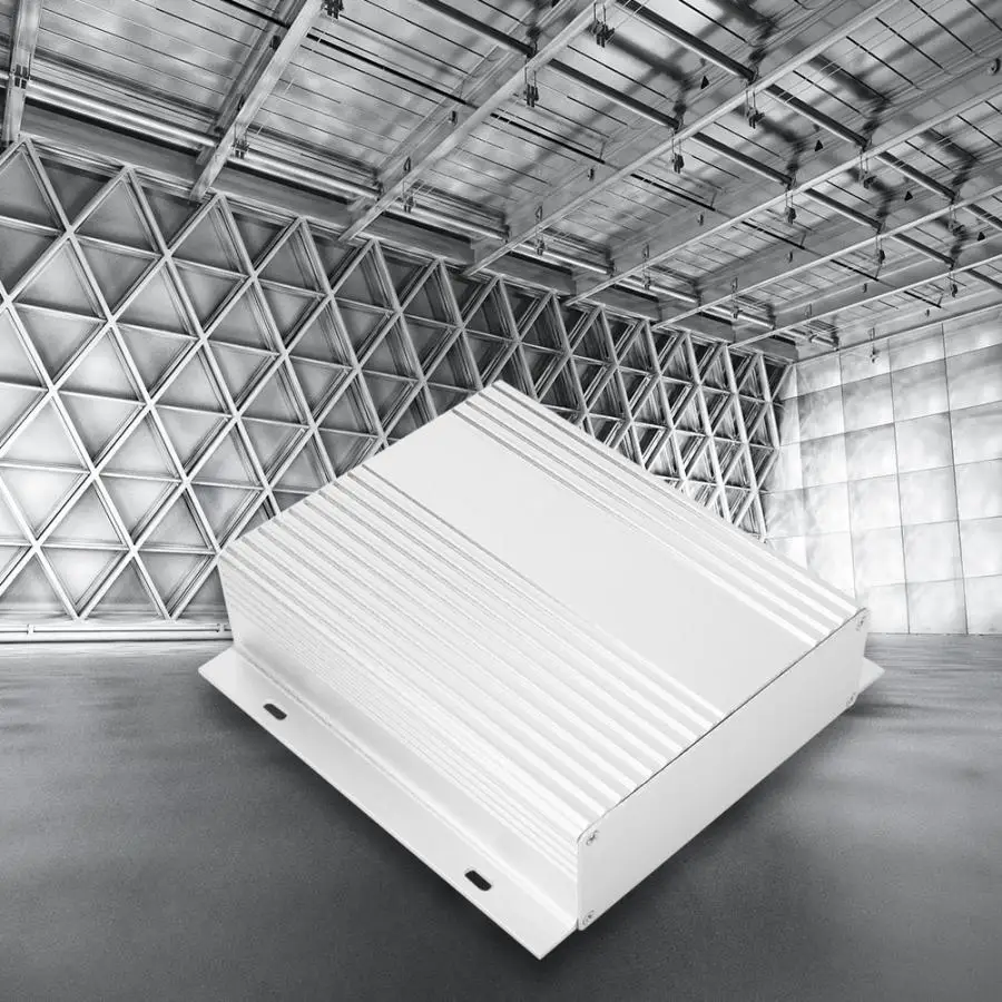 

Sand Silver Extruded Aluminum Enclosures waterproof PCB Instrument Electronic Project Box Case DIY junction box 41x147x150mm