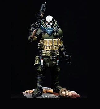 

75mm,1/24 Resin figures soldiers model kits Mech Heavy Gunner Command Resin Soldier unpainted