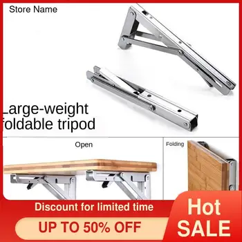 

304 Stainless Steel Folding Tripod Bracket Wall Shelf Laminate Partition Table Load-Bearing Rack