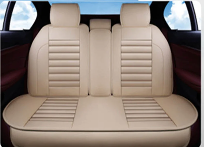

Leather Waterproof Back Rear Car Seat Covers Universal PU Leather Cushion Protector Pad Mat Fit Most Car Accessories Interior