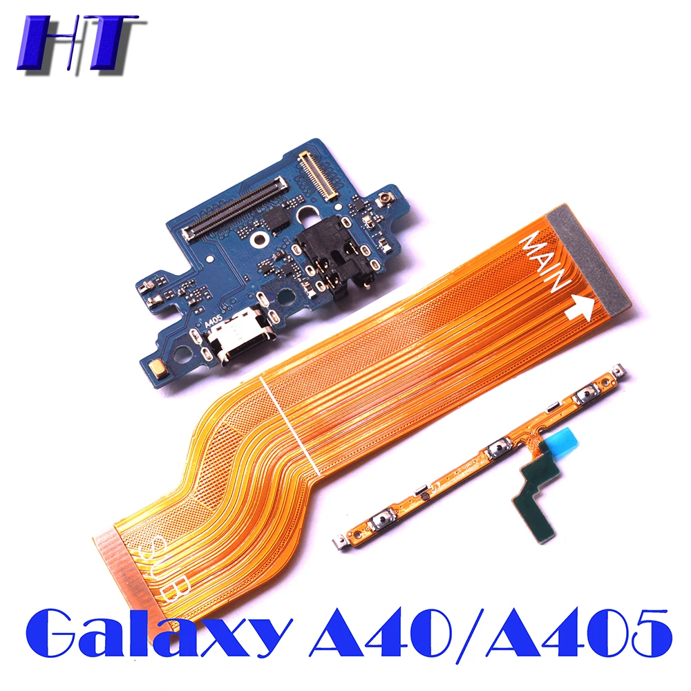 Для Samsung Galaxy A40 A405F A405DS A405FN Боковая кнопка регулировки громкости питания