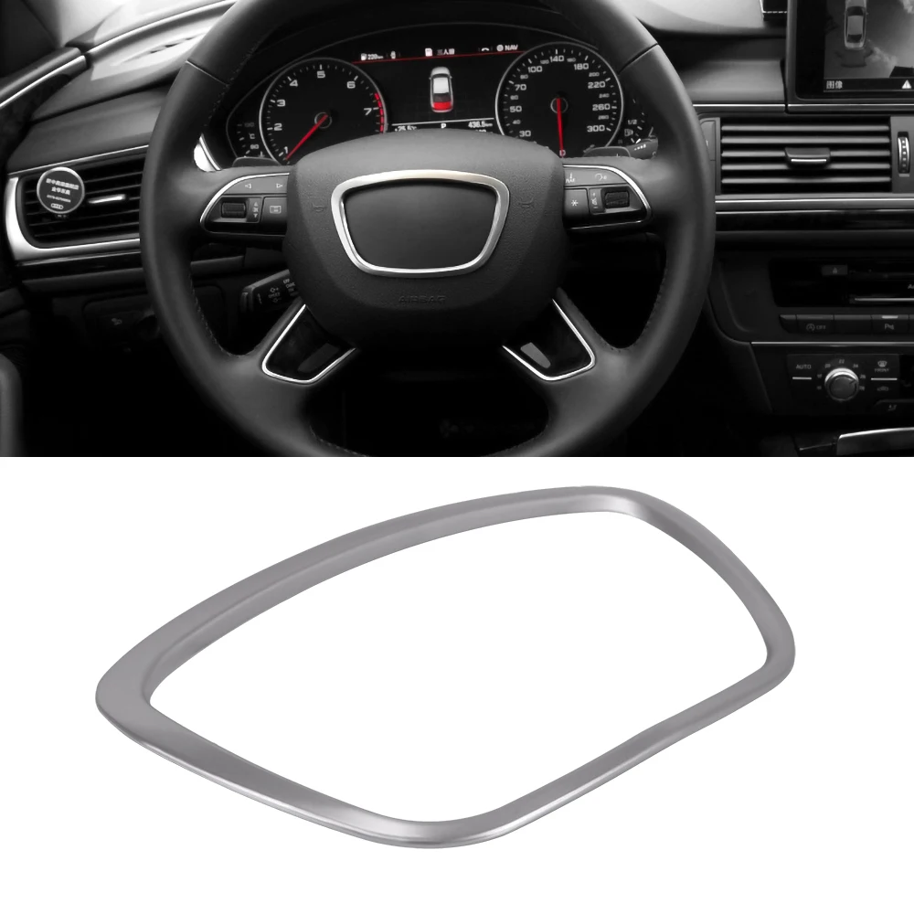 Автомобильное кольцо на рулевое колесо стикер наклейка для Audi A6 C6 A6L A3 A8 A4L Q3 Q5 Q7