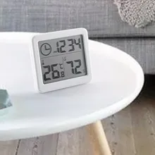 Clock Hygrometer-Gauge Meter-Room Humidity Digital Indoor Temperature