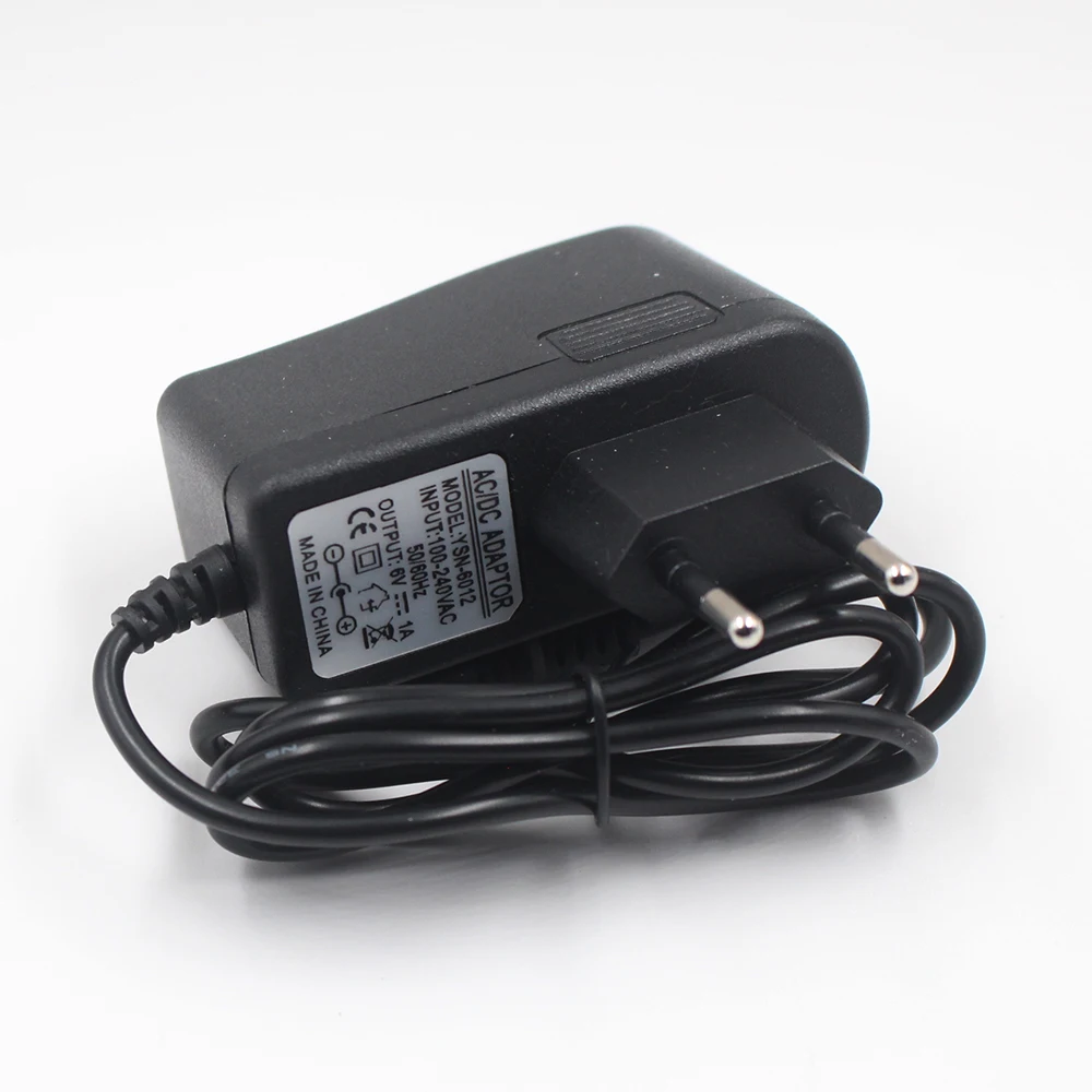 6V1A Power Charger AC 100V-240V Converter Adapter DC 6V 1A 1000mA Supply EU Plug 5.5mm x 2.1mm 1PCS | Электроника
