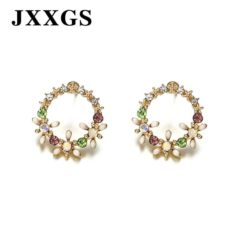 JXXGS, женские корейские сережки-шпильки, стильные/крошечные/трендовые модные/милые цветочные серьги для женщин, женские серьги, подарок