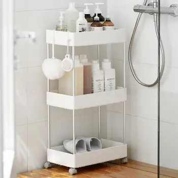 

Landing Shelf Multilayer Receive Kitchen Bathroom Bedroom Mobile Shelf Rack Cart