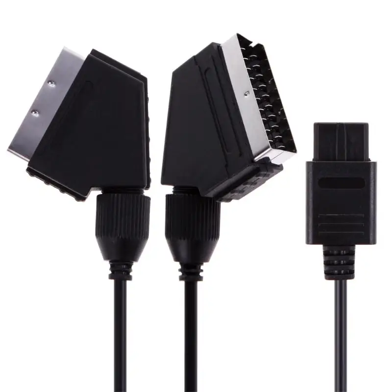 

1.8M A/V TV Video Scart RGB Cable 21 pin euro scart plug cord wire for Nintendo SNES Gamec