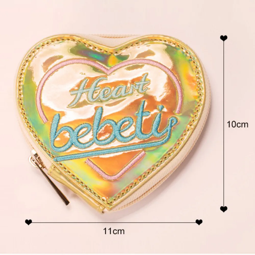 Aelicy маленький кошелек для монет кошелек на молнии в форме сердца кошелек для монет мини кошелек для женщин монеты