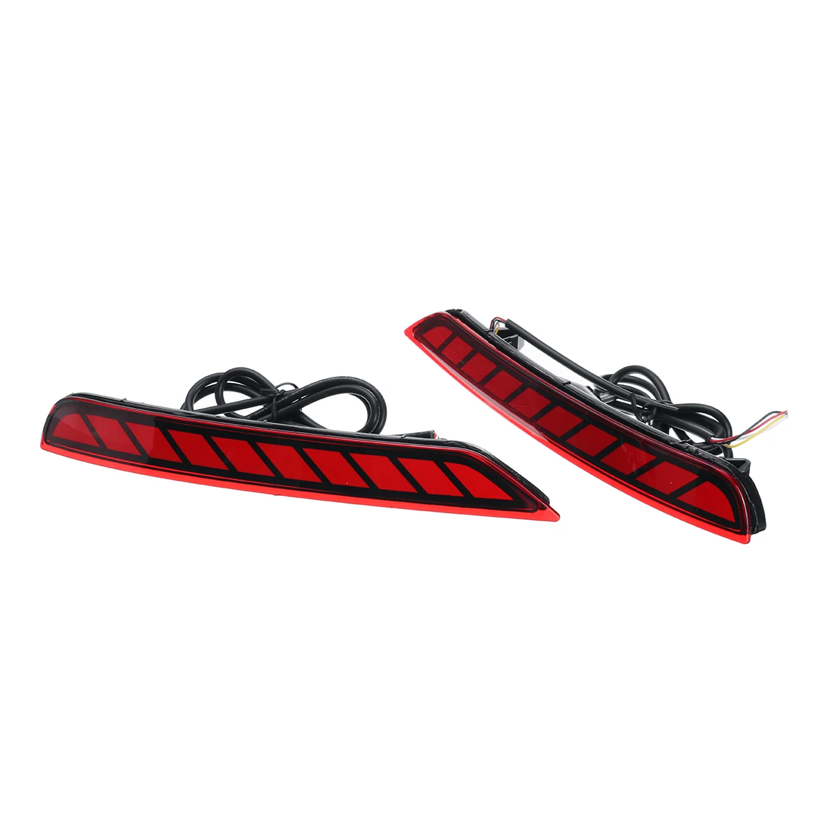 1 Pair LED Rear Bumper Reflector Light Brake DRL Turn Signal Light 3 Functions Tail Lamp For Subaru Forester 2008