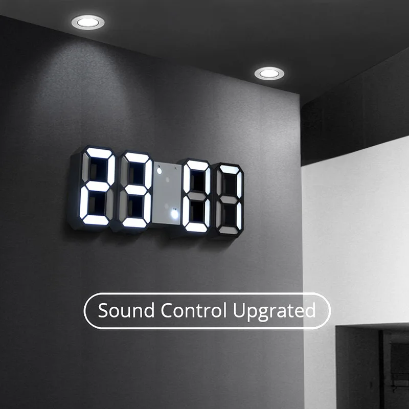 Hot! 3D LED Wall Clock Modern Digital Wall Table Clock Watch Desktop Alarm Clock Nightlight Saat Wall Clock For Home Living Room
