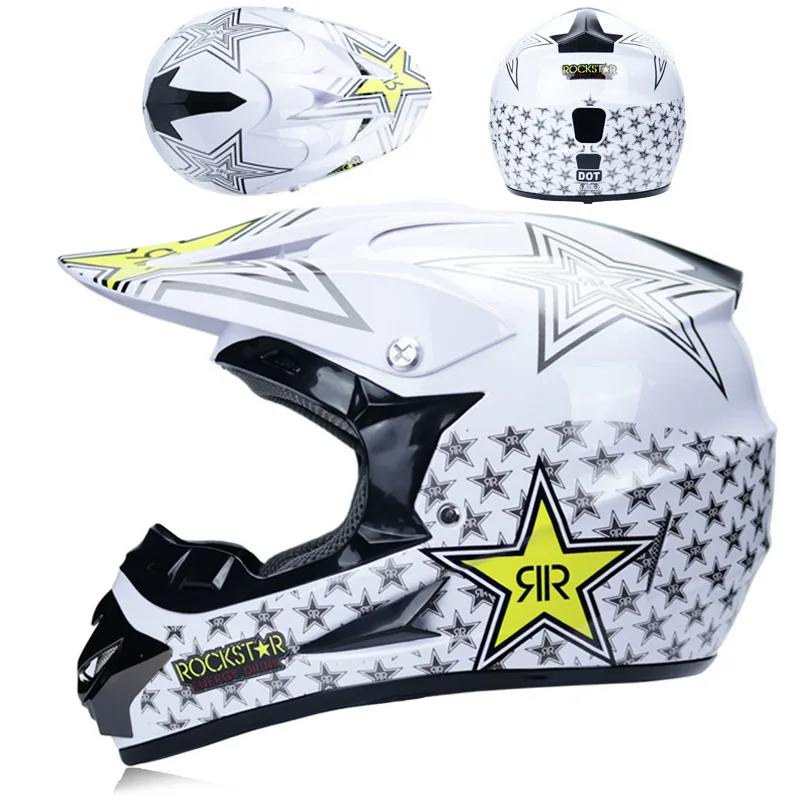 3 Подарки гоночный внедорожный мотоциклетный шлем DOT Casco Moto Мотокросс Dirt Bike полный шлем для лица мото Винтаж Casco мотокросс - Цвет: 12