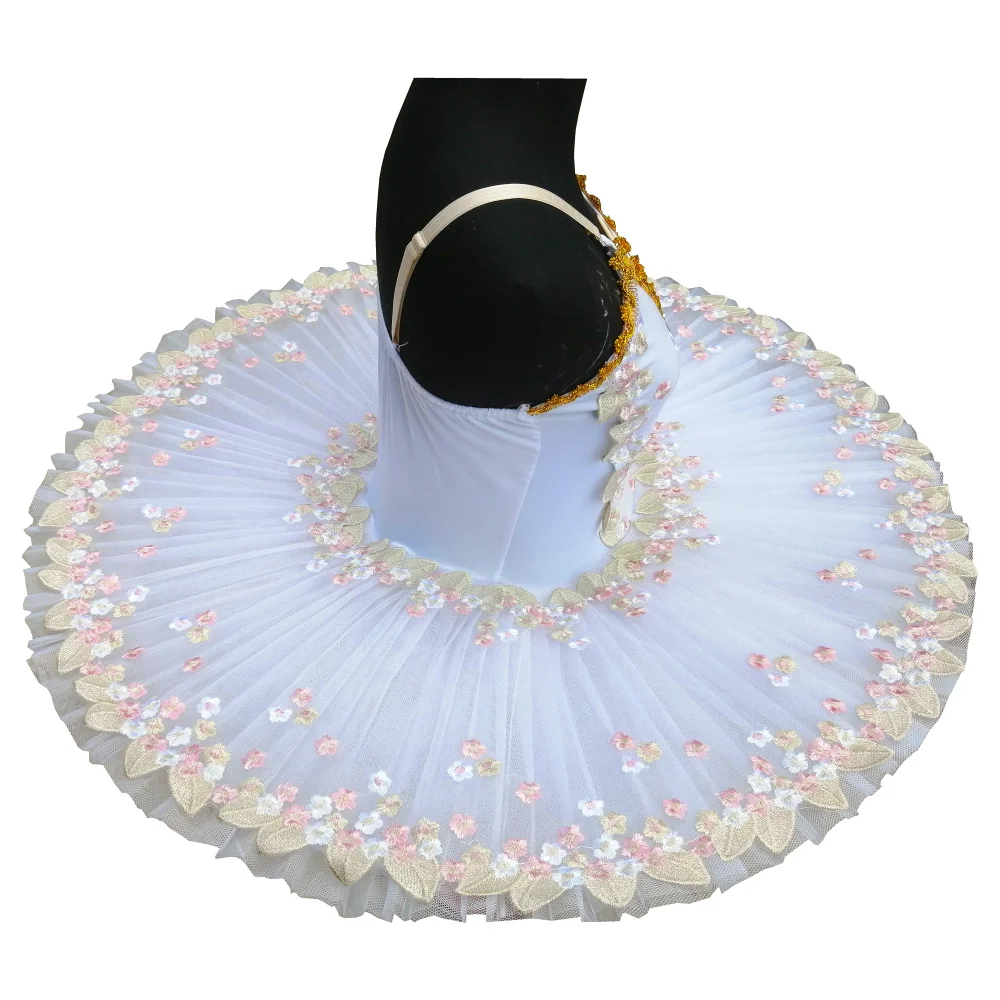 2020 Top Fashion Sale Leotard Gymnastics Ballet Tutu Dresses For Dance Skirts Embroidered Flower Dress Stage Pancake Tutus